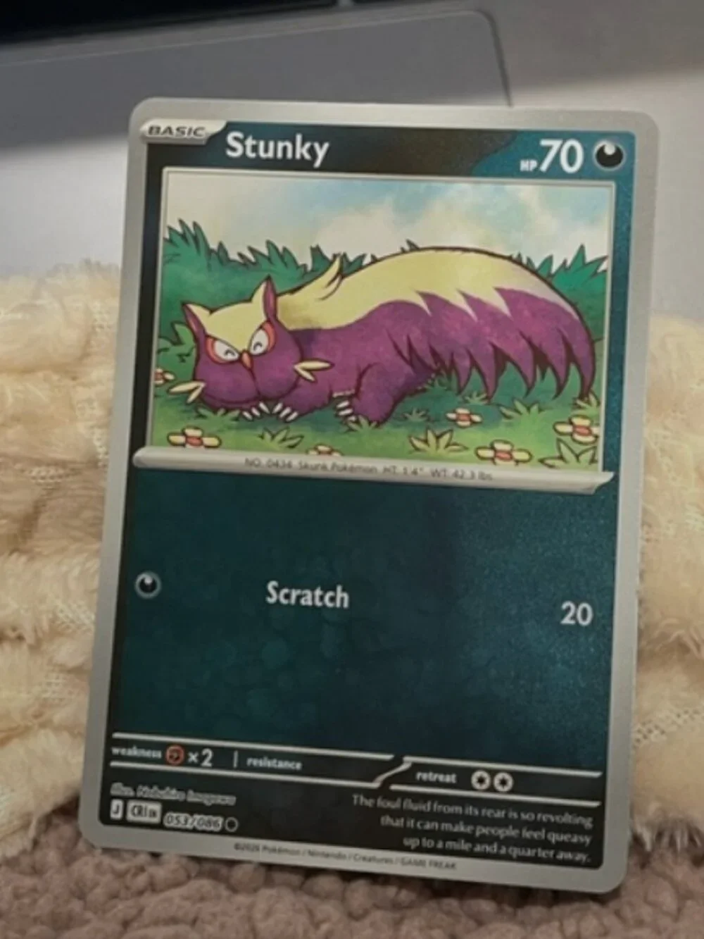 Pokemon Stunky #053/086 Chaos Rising Reverse Holo Card